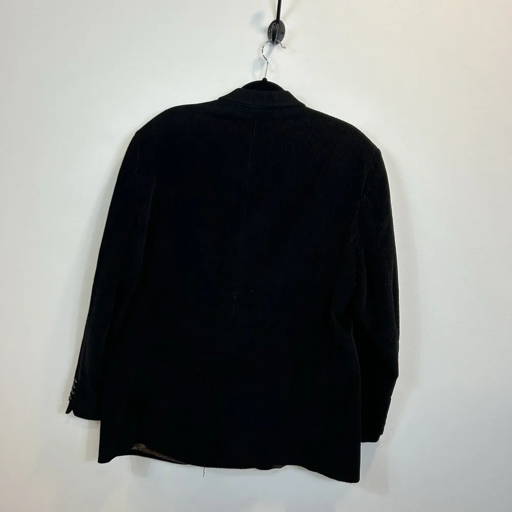 Lauren Ralph‎ Lauren Black Corduroy Blazer Mens Cotton Two Button 46R